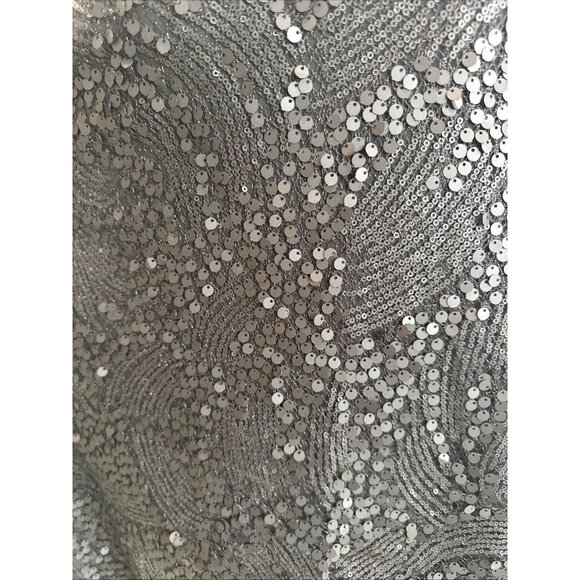 Jeanne Beker black dress sexy short sleveless sequin scoop flapper Gatsby - Picture 6 of 8